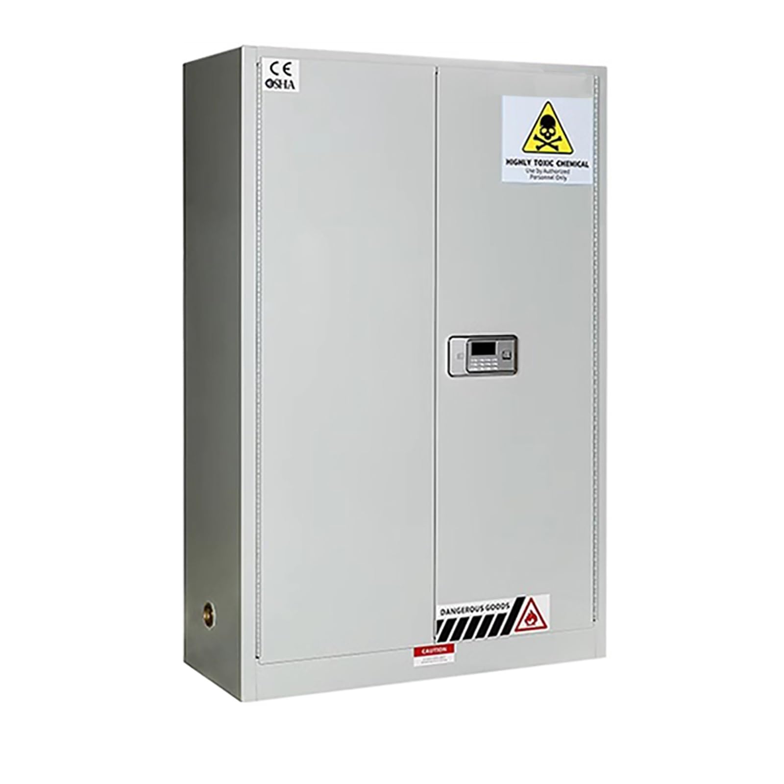Armario de Almacenamiento de Productos químicos con Cerradura de combinación,165 x 109 X 46cm Armario de Almacenamiento de Productos inflamables,para hospitales, fábricas,Gris