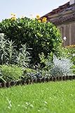 Gardena Beeteinfassung 9 cm hoch: Ideale Beet-Eingrenzung, auch für Rasenkanten, 9 m, gegen Wurzelausbreitung, Kunststoff, braun (530-20)