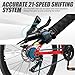 CamPingSurvivals 24/26/27.5 Inch Folding Bikes for Adults 21 Speed Mountain Bike, Adult Bicycle with High Carbon Steel Frame, Full Suspension, Dual Disc Brake and Adjustable Ergonomic Seat(26