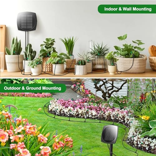 Bild 3 - Solar Bewässerungssystem, 15M Tropfschlauch, Automatische BewäSserung für Balkon, Garten, Kübelpflanzen, Greenhouse Pflanzen, Automatische Bewässerung mit 12 Timer-Modi.