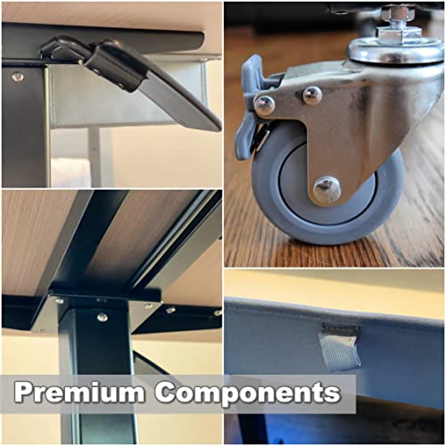 Betterhabitat Portable Height Adjustable Home Work Desk | Weatherproof> Indoor Or Outdoor! 36"X24", Height Adjusts 30"- 46" | Home Office, Bar Cart, Grill Table, Gardening, Work Bench | 3 Yr Warranty #TOP5