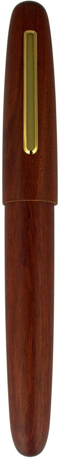 Jinhao Heritage 9056 Wood Vintage Fountain Pen, Rosewood Antique Natural Pens, Fine Nib With Refillable Ink Converter, Handcrafted Collection Gift Case Set