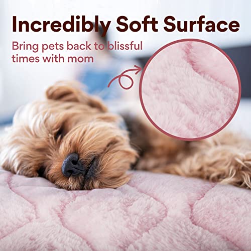 Mora Pets Crate Pad Mat Ultra Soft Dog Bed For Crate Cat Mat Bed With Anti-Slip Bottom Machine Washable Kennel Mat 22 24 30 36 42 Inch Grey Pink #TOP1