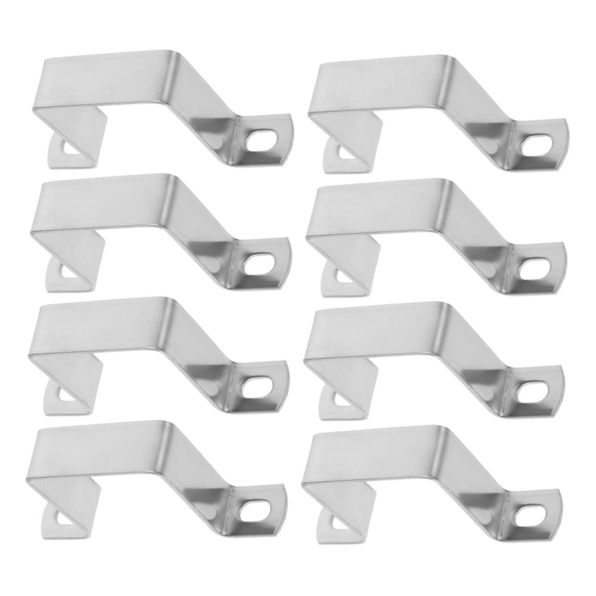 OSALADI Pièces Boucle Tube Carré Collier De Serrage En Forme De u Collier De Serrage Pour Tube Carré Clip De De Tension Tu Parenthèse Serrer Porte-clips Silver Acier Inoxydable 304