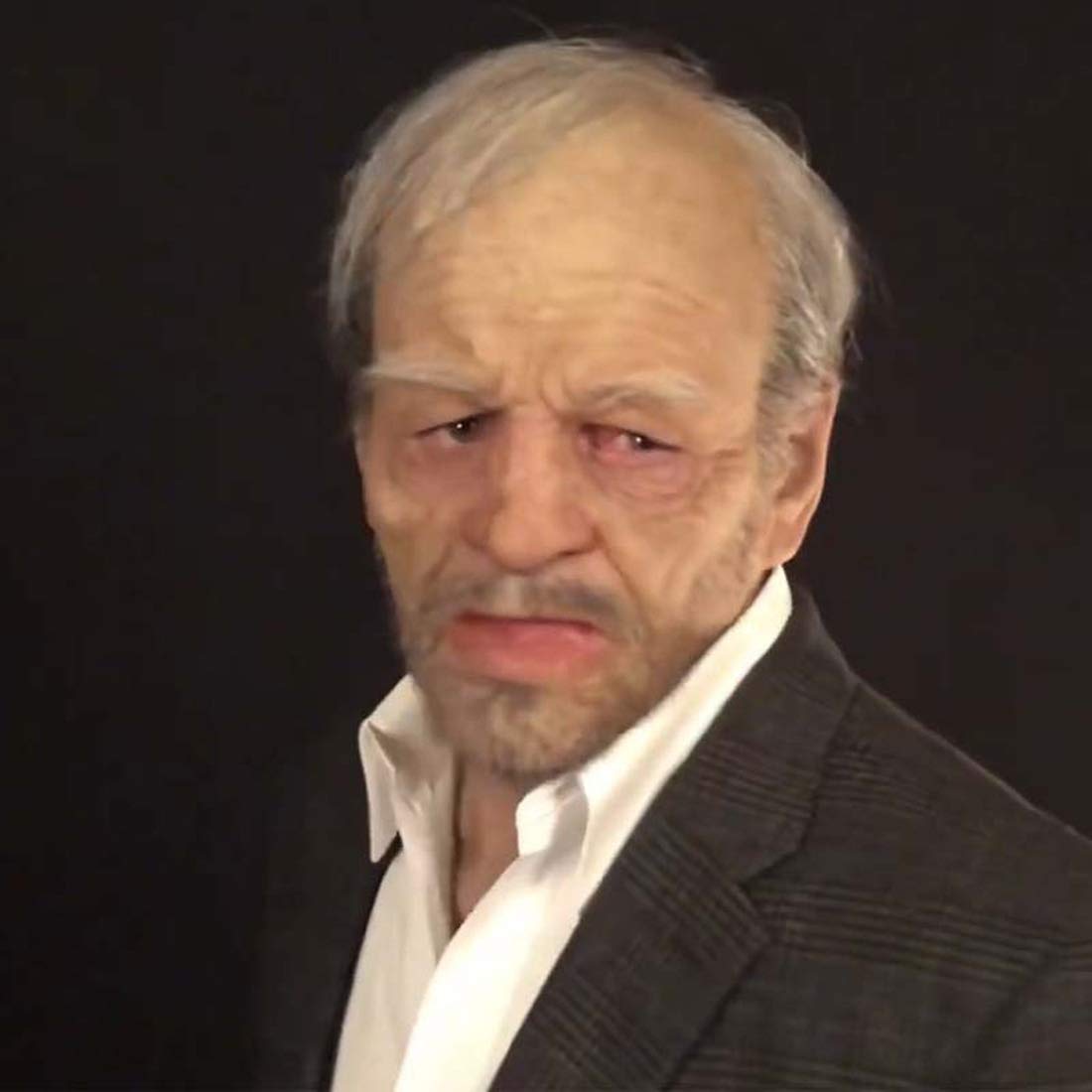 Realistic Old Man Mask, Funny Mask, Creepy Scary Grandpa Latex Halloween Masks, for Cosplay