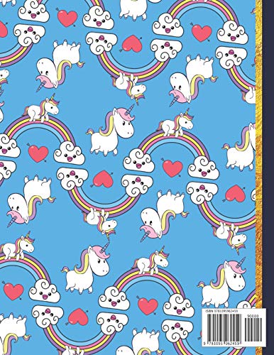 Sketchbook: Hearts, Rainbows, Clouds and Unicorn Sketchbook (Unicorn Gifts for Girls) image 4