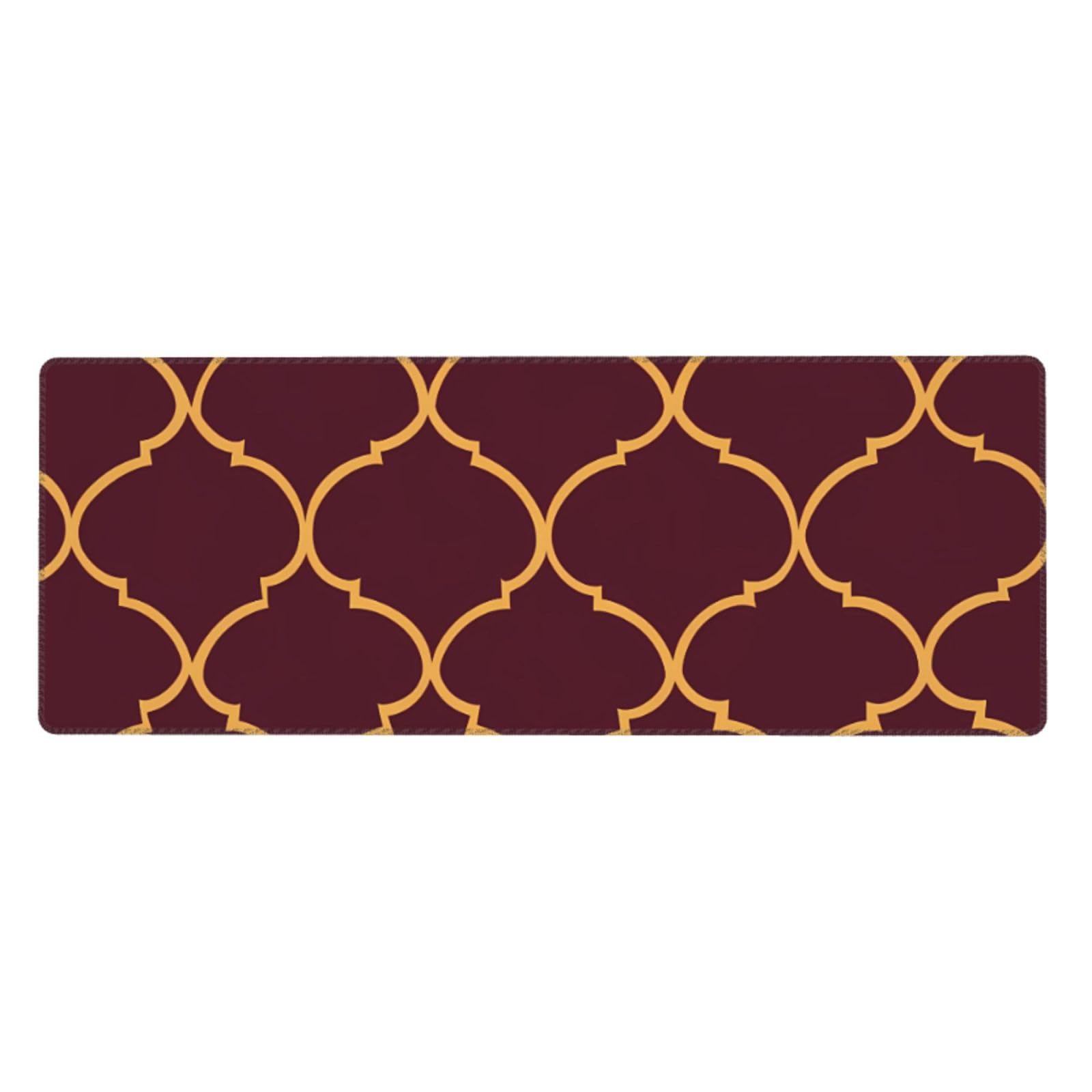 Tapis de souris grand format marron abstrait ethnique antidérapant - 8