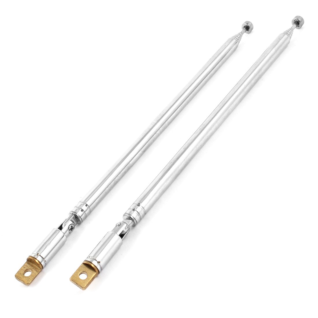 uxcell 2Pcs Vehicle Car 77cm Length 7 Sections Rotating Rod Telescopic Antenna Aerial