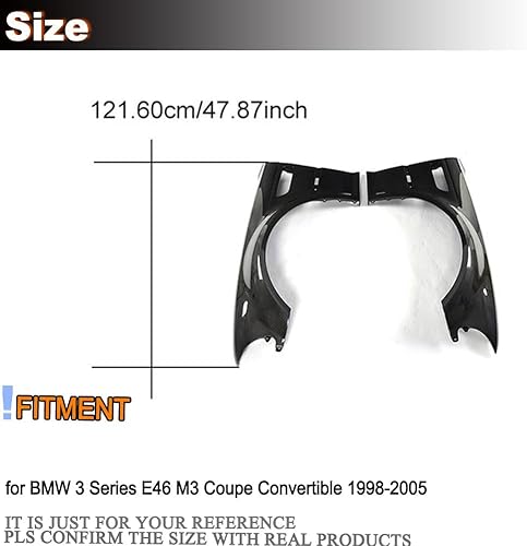 Miniatura 5 de MCARCAR KIT Ventilación lateral del guardabarros compatible con BMW Serie 3 E46 M3 Coupé Convertible 1998-2005 salida de fábrica de fibra de carbono