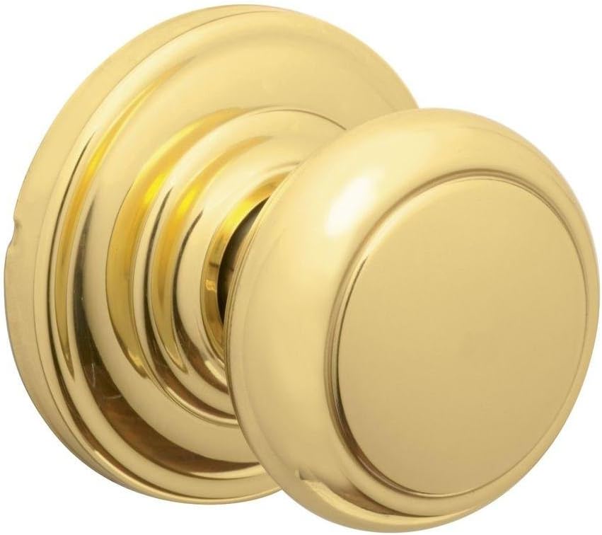 Andover Bright Brass Hall/Closet Knob