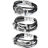 ♥ Material: Legierung & Leder. Gefertigt wird der Armschmuck für Frauen und Männer, simple aber Charm romantisch Stil, machen einen auffallenden Eindruck