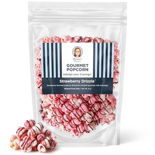 Renée’s Strawberry Chocolate Drizzle™ Gourmet Popcorn –rich milk chocolate drizzled