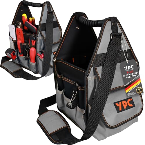 YPC Henchman – Cesta de herramientas L, gris-negro, 46x23x23cm, 10 kg de capacidad de carga