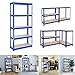 Estantería Metálica de Almacenamiento Industrial Resistente con 5 Estantes, Garage Shelving Units - Ajustable en Altura Estante Metal para Almacén Garaje, Trastero, Sótano,180cm x 90cm x 40cm, Azul