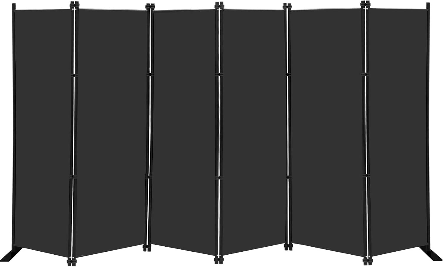 MAYOLIAH 6 Panel Folding Privacy Screen 9ft Wide
