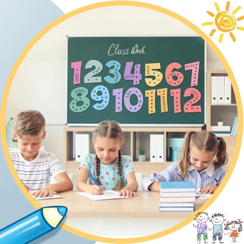 Pósteres grandes de matemáticas del 1 al 12 didácticos para niños pequeños de primaria 4