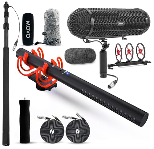 15 Best Boom Microphones for Filmmaking in 2026 23 Movo X3-II XLR Shotgun Microphone, CMP-25 Boom Pole & BWS1000 Wind Blimp Bundle