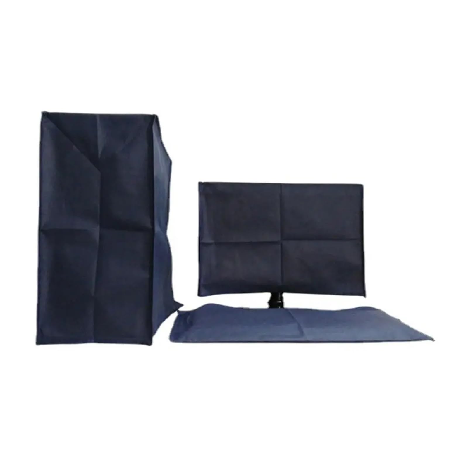 Qvorlth 19In Monitor Cover 2 Pcs Desktop Computer Dust Cover Nonwovens Lcd Screen Moisture-Proof 17 To 19 Inches Protective(19In)