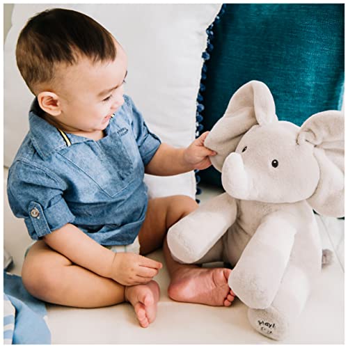 Gund Baby Official Animated Flappy The Elephant Stuffed Animal Baby Toy Plush For Baby Boys And Girls, Gray, 12" (Song Styles May Vary) #TOP2