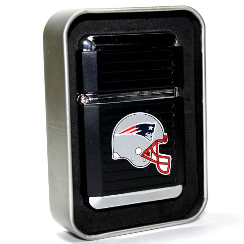 NFL New England Patriots Refillable Butane Torch Lighter with Tin Gift Box - Factory New - 2 1/4 Inch Height