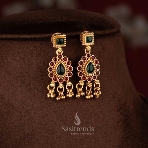Image of Sasitrends Classic Matte Gold Plated Necklace Set