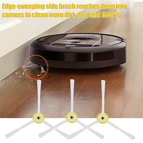Side Brush 3-Armed For Irobot Roomba 500 600 700 Series 550 560 630 650 Replacement Parts Vacuum Cleaner Accessories - 3 Pack #TOP4