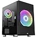 Aerocool ATOMIC, Caja PC Micro-ATX, 2x Ventilador ARGB, Cristal Templado+Rejilla, Negro
