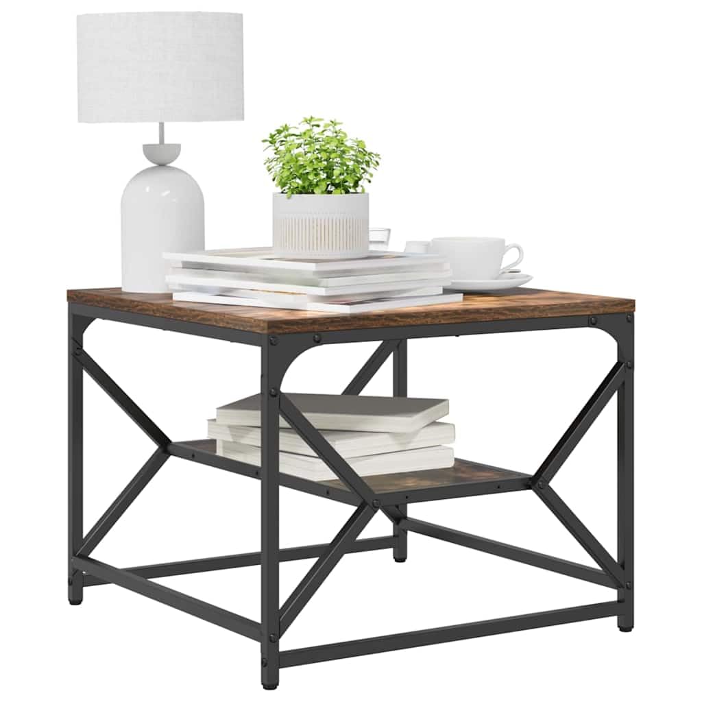 vidaXL Coffee Table Smoked Oak 51 x 50 x 40 cm