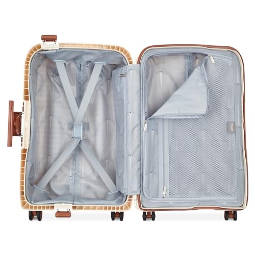Image of DELSEY PARIS Moncey 55 cms Small Cabin Polypropylene Hardsided 8 Wheels Spinner Luggage /Suitcase /Trolley Bag for Travel with TSA Lock- Angora