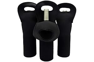 Neoprene Wine Bottle Koozie Tote Bag (Set of 3)