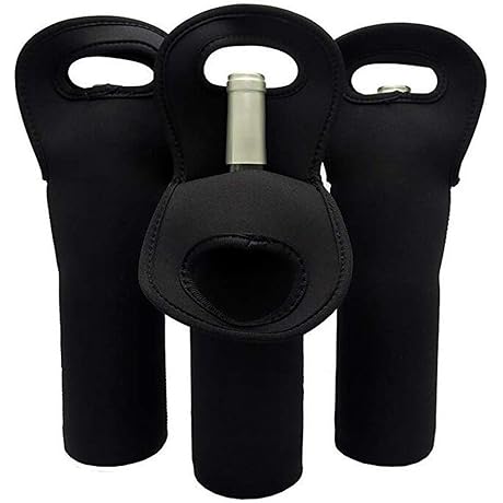 Neoprene Wine Bottle Koozie Tote Bag (Set of 3)