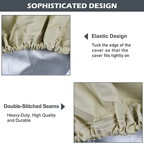 image for 2win2buy Riding Lawn Mower Cover, Heavy Duty Waterproof Polyester Oxfo