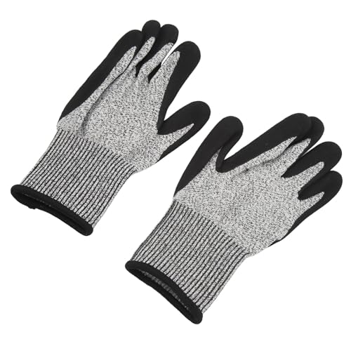 ZIZEV Cut Resistant Work Gloves, Comfortable Safe Easy To Clean Anti Cut Gloves Puncture Proof Level 5 Protection for Wood Carving (L)