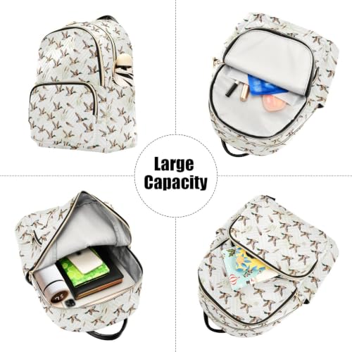 Mochila para mujer elegante con estampado animal de patos silvestres S 5