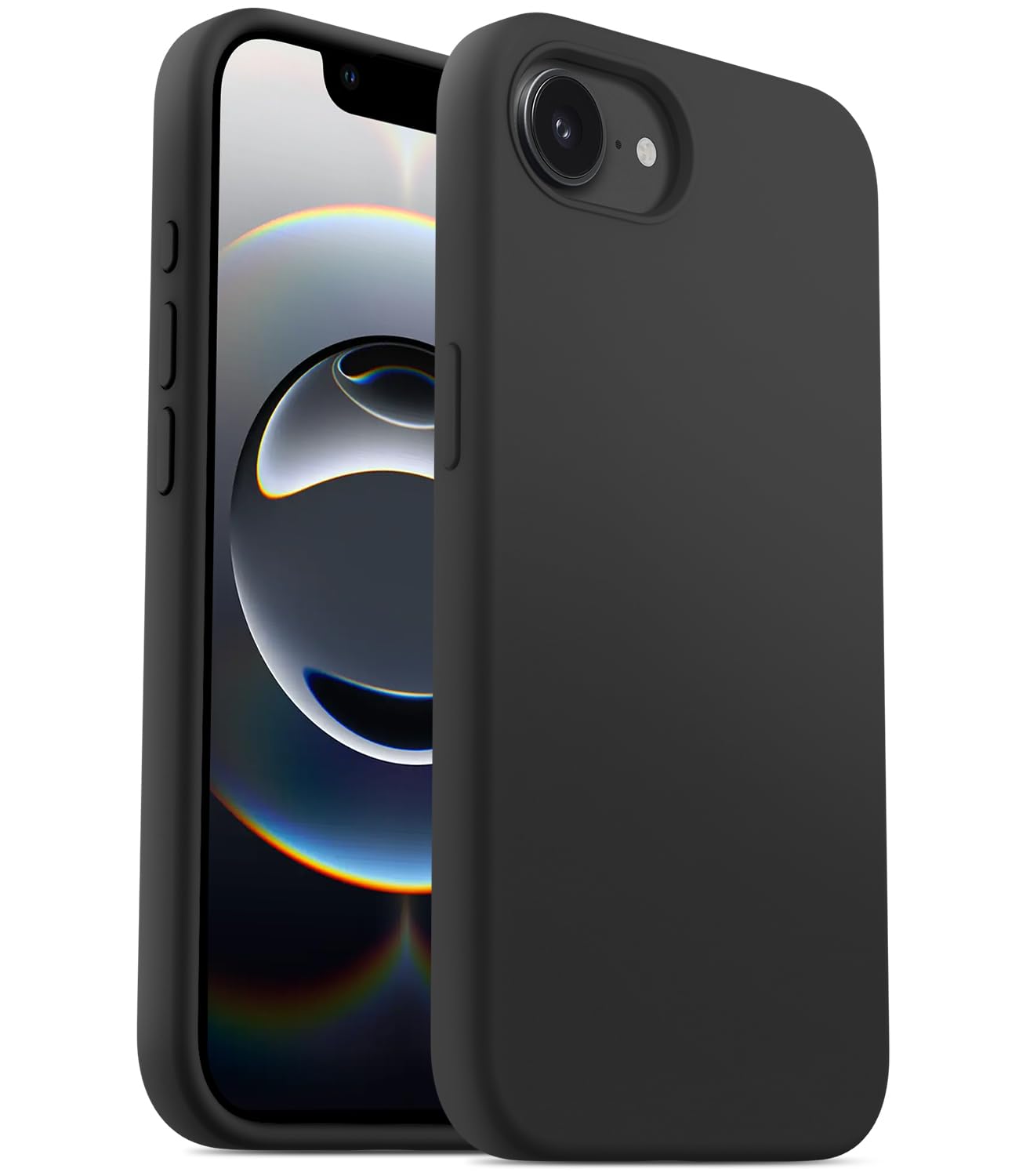 OTOFLY Designed for iPhone 16e Case,[12FT Military-Grade Protection] Silicone Shockproof Slim Cover Women Men 16e Phone Case 6.1 inch, Black