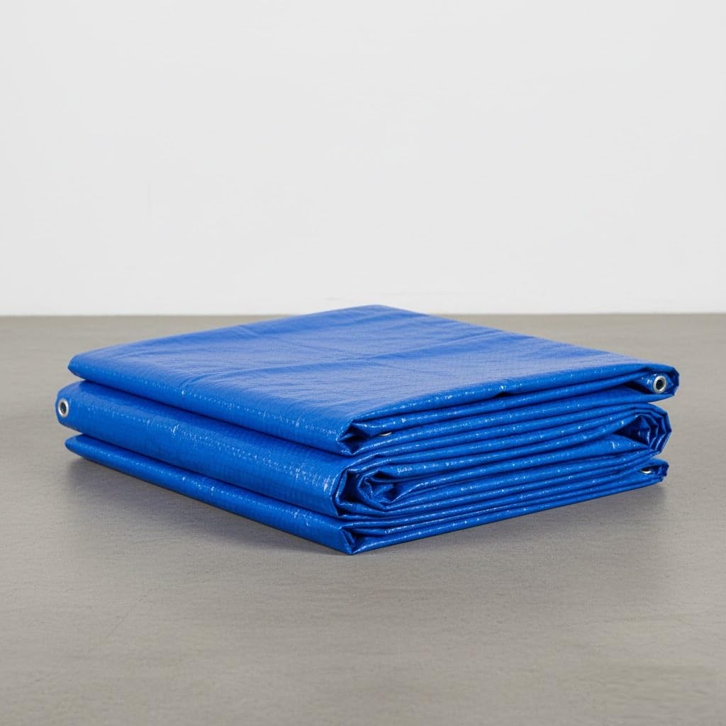 Supergift.com Blue Heavy Duty Tarpaulin Waterproof Cover Tarp Ground Camping Sheet Tent (4X10m)