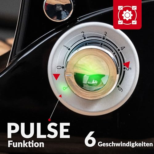 Lehmann Planetarische Küchenmaschine mit Edelstahlschüssel 5 L, Multifunktions Rührgerät 2200 W...