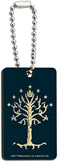 The Lord of The Rings Tree of Gondor Wood Wooden Rectangle Keychain Key Ring