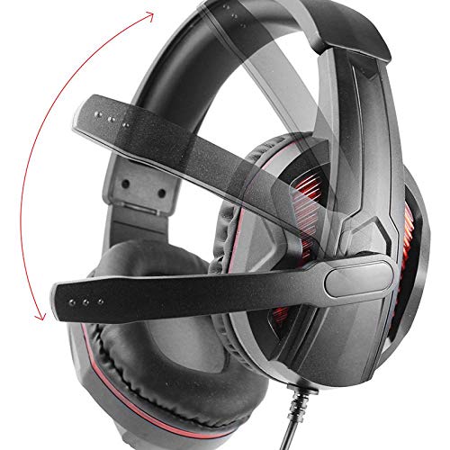 Casque de jeu pour PS4 stéréo surround compatible ordinateur portable et Mac