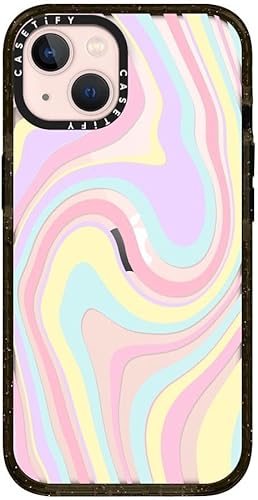 Miniatura 1 de CASETiFY Impact - Funda para iPhone 13, diseño de unicornio pastel Candy Swirls, color negro transparente