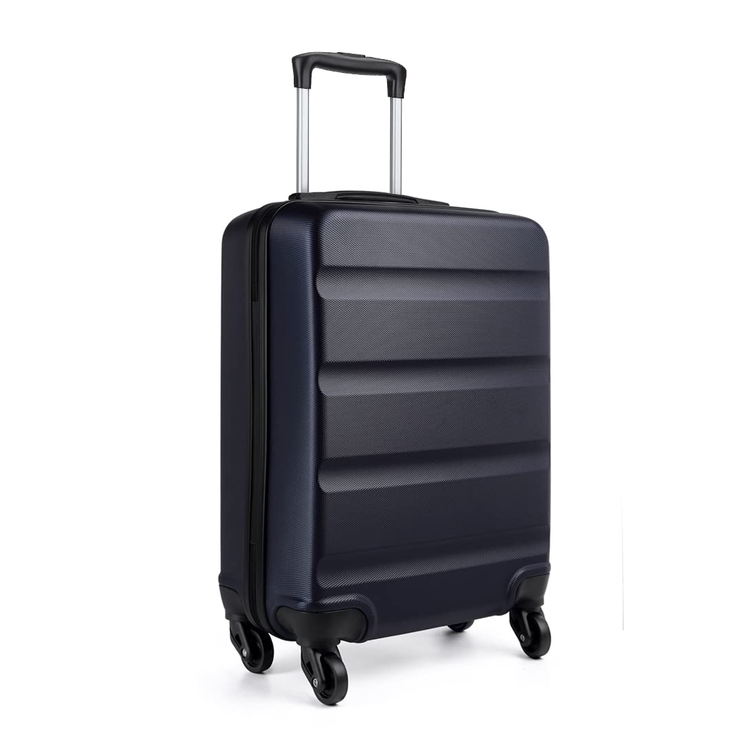 Kono 19" walizka kabinowa carry-on, trwała i lekka, walizka ABS hardshell z 4 cichymi kółkami i zamkiem szyfrowym, 55x38x20cm, 33L（Granatowy）