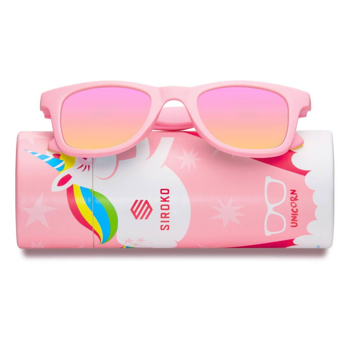 SIROKO Gafas de Sol Polarizadas Infantiles para Niño y Niña Protección UV400 diseño Divertido