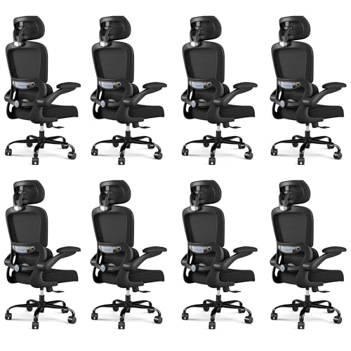 Image of TRALT Office Chair Ergonomic Desk Chair, 330 LBS Home Mesh Office Desk Chairs with Wheels, Comfortable Gaming Chairs (8, Black)