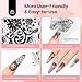 Beetles Nail Foil Glue Gel 2Pcs 15ml with 20 Pcs Lace Flower Butterfly Stickers Transfer White Black Lace Nail Foil Set, LED Lamp Soak Off DIY Manicure Gifts for Women