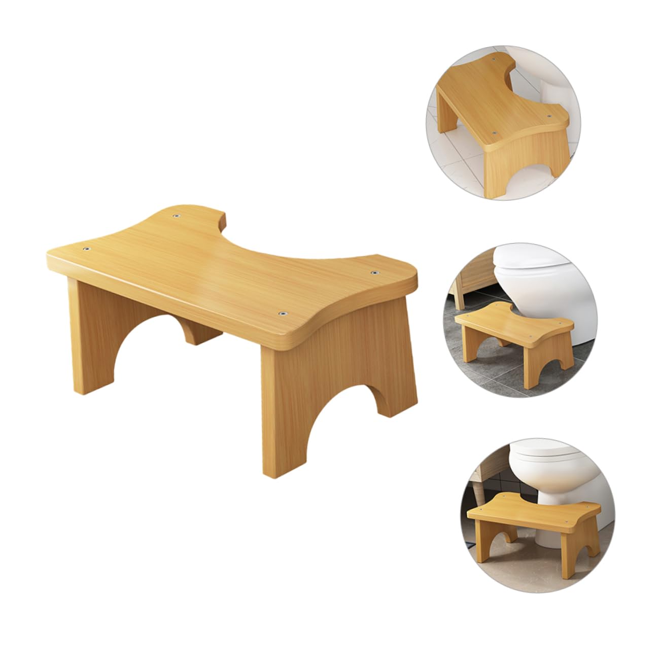 MAGICLULU 2st Fußbank Topfstuhl Hocker Für Toilettenfüße Schemel Outdoor-tritthocker Bad Tragbare Toilette Töpfchen Trainingstoilette Stühle Wc-sitzbezug Töpfchen Hocker Toilettenstuhl Holz