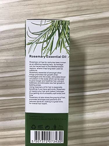 Rosemary Essential Oil With Dropper - 4.04Oz Rosemary Oil For Hair Growth, Skin Care And Nails, Nourish The Scalp, Improve Blood Circulation, Hair Loss Regrowth Treatment Oil #TOP3