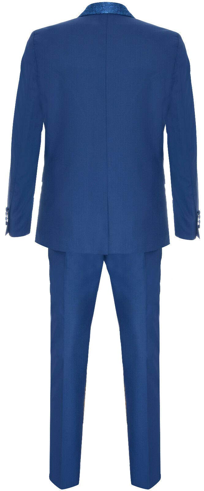 Tru Clothing Abito da Uomo 4 Pezzi Sposo Collo Sciallato Cravatta su Misura