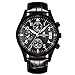 Produktbild rorios Herren Uhren Lederband Quarzuhr Business Fashion Kalender Metallarmband Lap Timer Stoppuhr wasserdichte Männer Armbanduhr Uhr