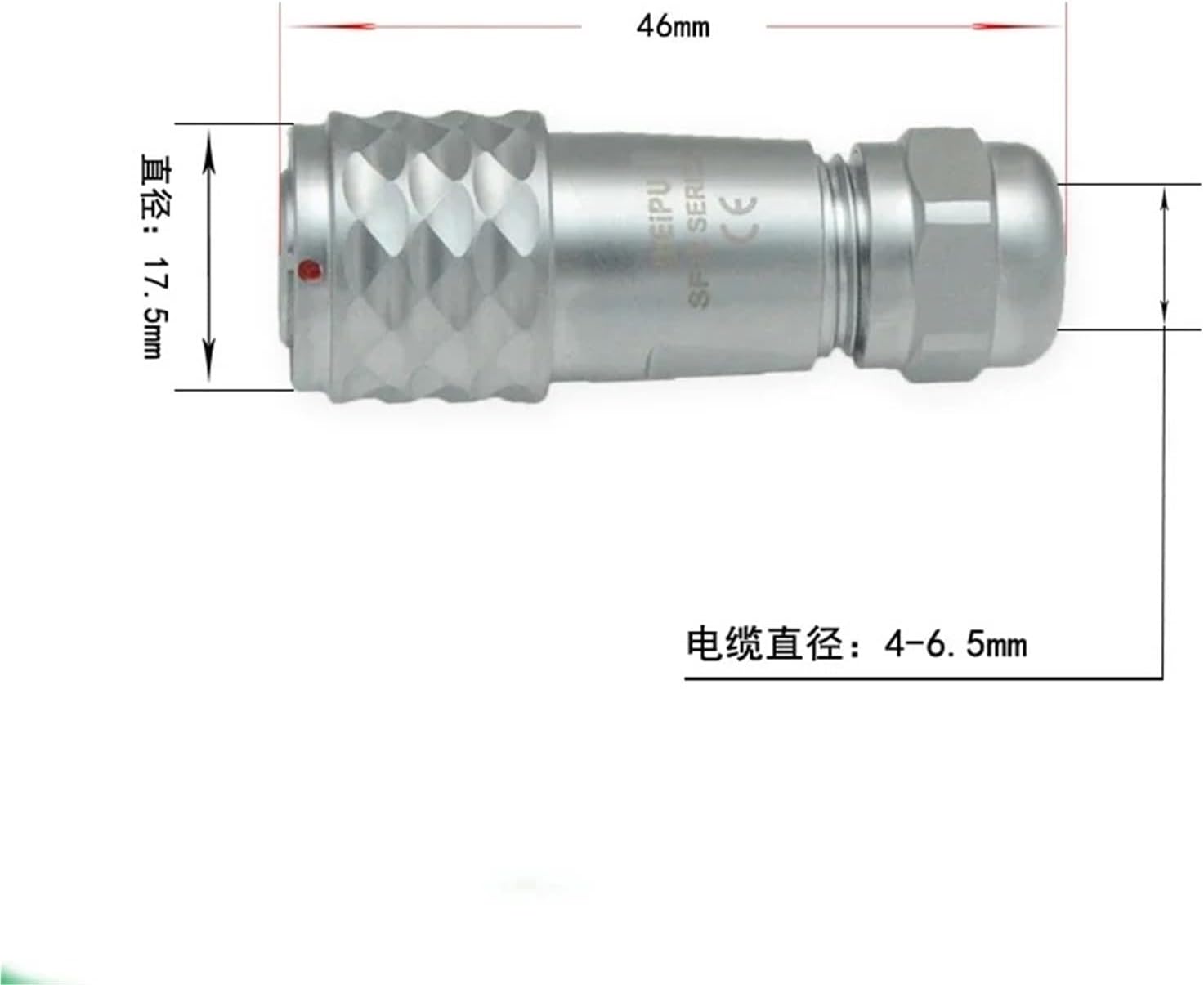 SF12 M12 Soldering Waterproof Cable Connector M12 Welding Power Adapter 2 3 4 5 6 7 9 Pin(9Pin Plug)