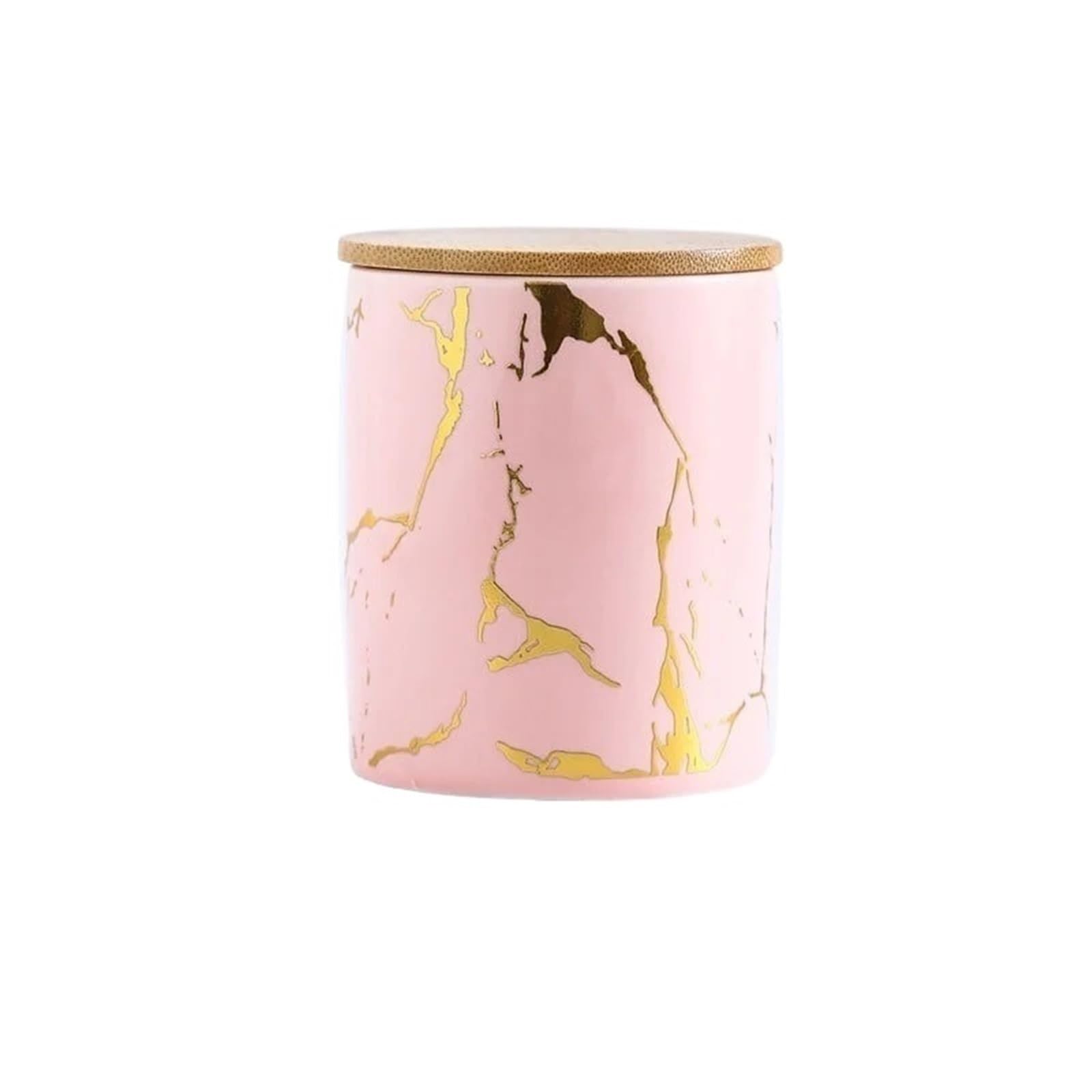 LSNNMU 2pcs 350ml Sealed Jar Ceramic Dried Fruit Coffee Bean Scented Tea Candy Food Storage Container Bottle For Preserving(Pink)